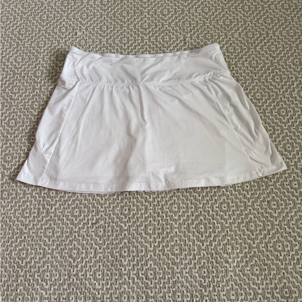 Women's Fila White Skirt with Pink Detail on Back